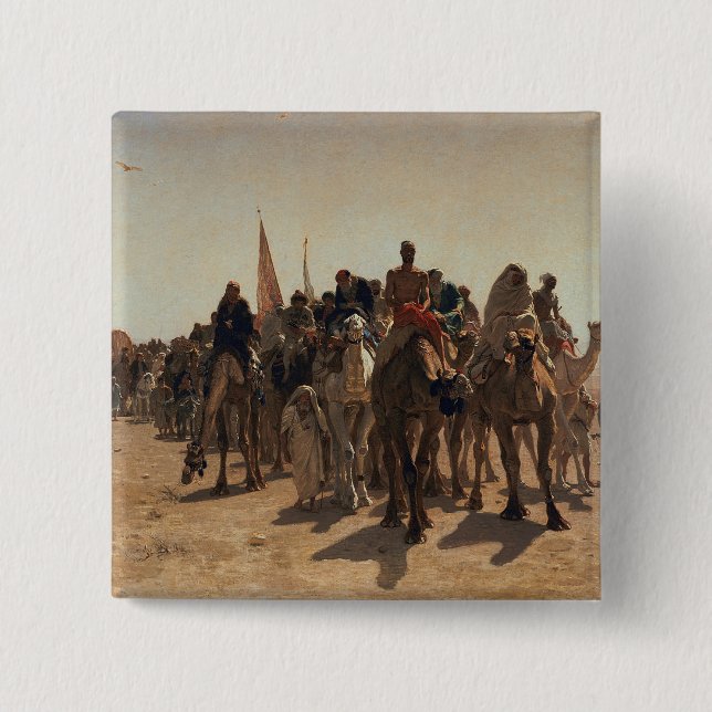 Pilgrims Going to Mecca, 1861 15 Cm Square Badge (Front)