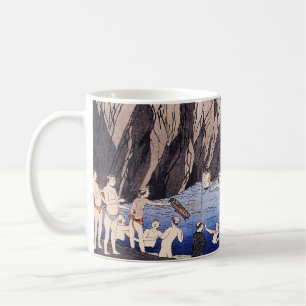 Pilgrims in the waterfall by Utagawa Kuniyoshi Coffee Mug