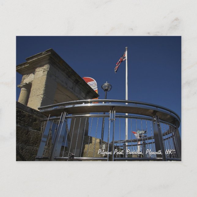 Pilgrims Point, Barbican, Plymouth postcard (Front)