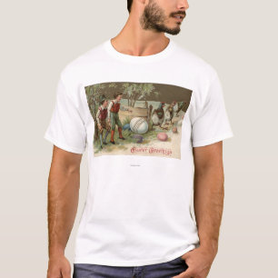 Pilgrims Pointing out Easter Eggs T-Shirt
