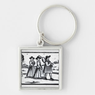 Pilgrims set sail on the Mayflower Key Ring