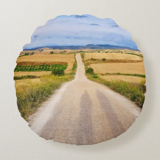 Pilgrim's shadows round cushion (Front)