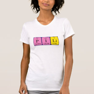 Pili periodic table name shirt