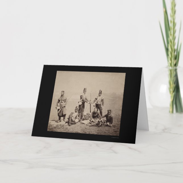 Piling Arms Crimean War 1855 Card (Front)