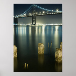 Pilings along the Embarcadero, San Francisco Poster