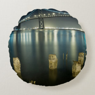 Pilings along the Embarcadero, San Francisco Round Cushion
