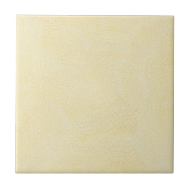 Pilkington Cream c1900 Solid Faux Crazed Repro Ceramic Tile (Front)