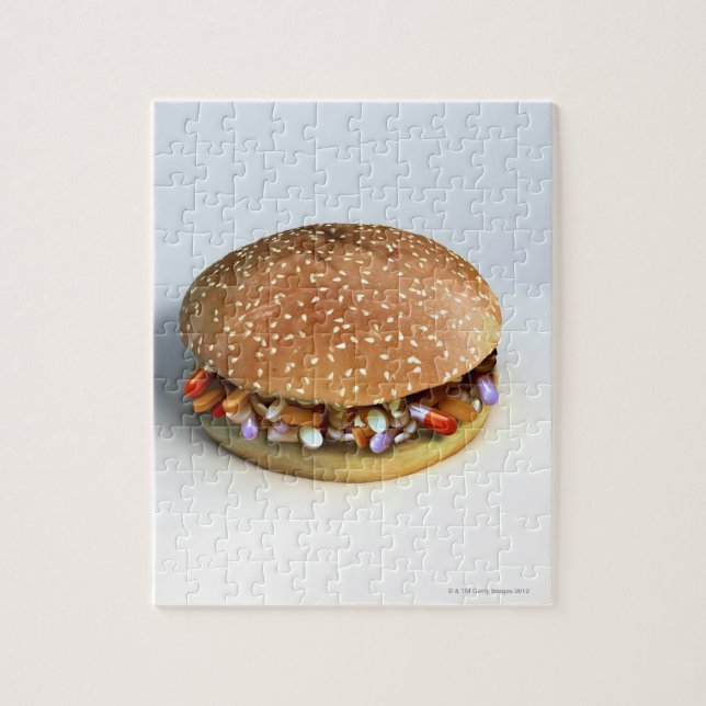 Pill Burger Jigsaw Puzzle (Vertical)