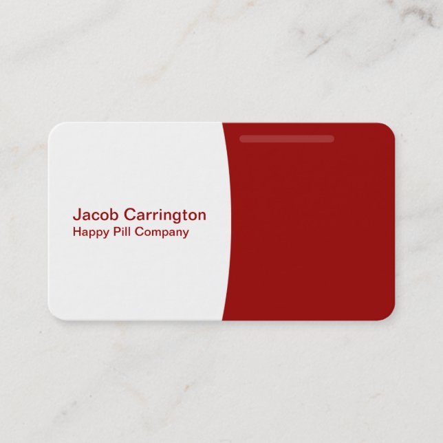 Pill Shaped Business Card (Front)