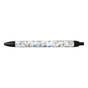 Pill Sprinkles Pattern Black Ink Pen
