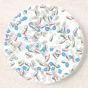 Pill Sprinkles Pattern Coaster
