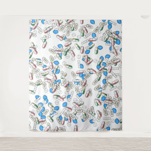 Pill Sprinkles Pattern Tapestry