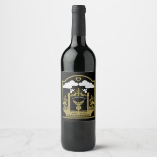 Pillar Candle Wine Label
