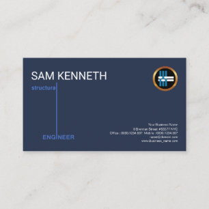 Pillar Rebar Minimalist Plain Structural Engineer Business Card