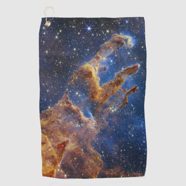 pillars creation Webb Space Telescope science nasa Golf Towel (Front)