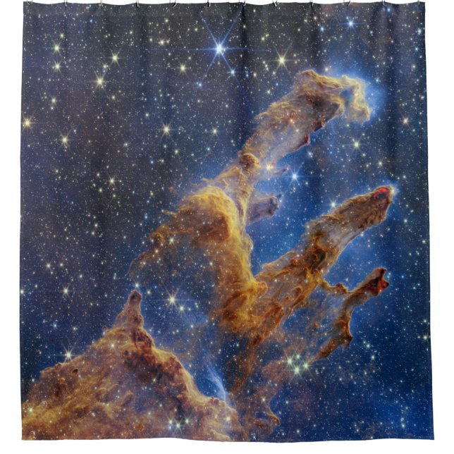 pillars creation Webb Space Telescope science nasa Shower Curtain (Front)