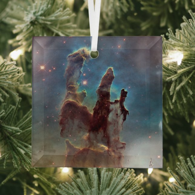 Pillars of Creation, Eagle Nebula Hubble Space Glass Tree Decoration (Insitu)