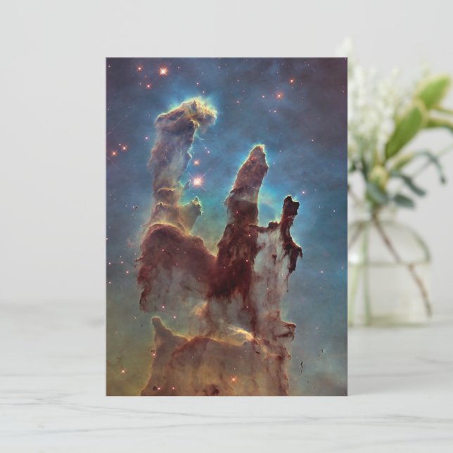 Pillars of Creation, Eagle Nebula Hubble Space Holiday Card (Standing Front)