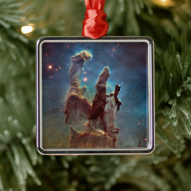 Pillars of Creation, Eagle Nebula Hubble Space Metal Ornament (Tree)