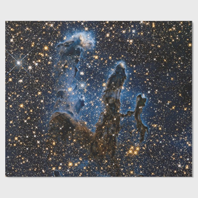 Pillars Of Creation Eagle Nebula Near Infrared Wrapping Paper (Flat)