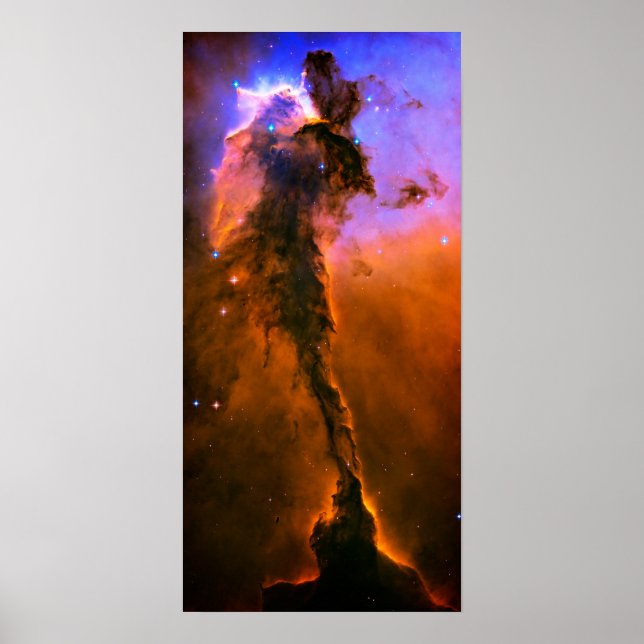 Pillars of Creation Eagle Nebula Space Image Poster (Front)