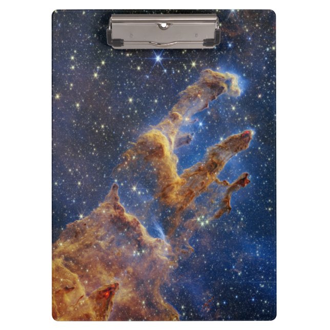 Pillars of Creation Eagle Nebula Webb Telescope Clipboard (Front)