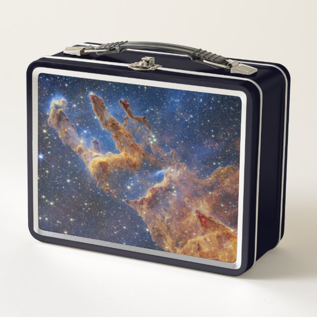 Pillars of Creation Eagle Nebula Webb Telescope Metal Lunch Box (Front)