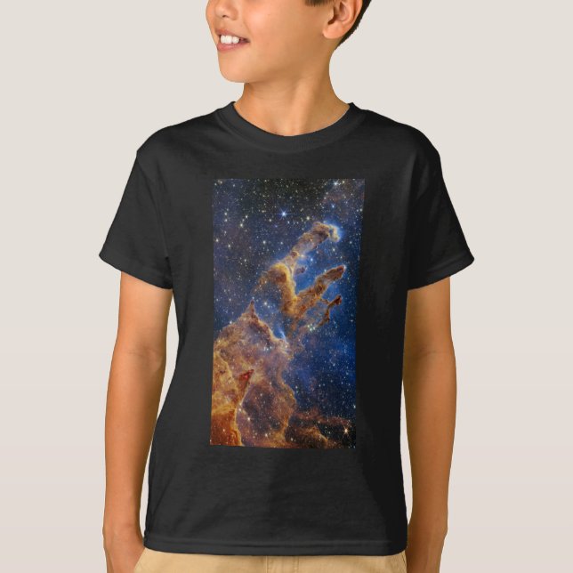 Pillars of Creation Eagle Nebula Webb Telescope T-Shirt (Front)