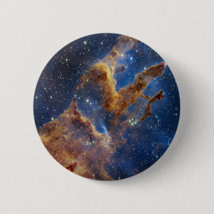 Pillars of Creation Galaxy Space Round Button