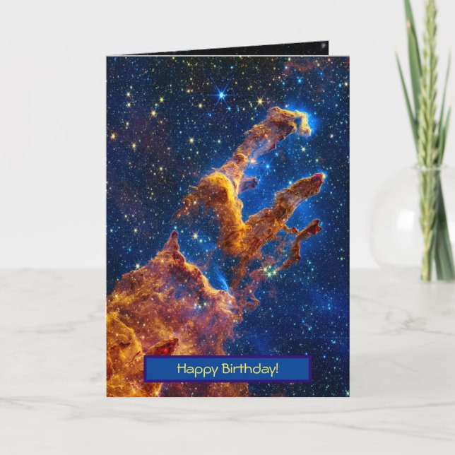 Pillars of Creation - Happy Birthday Space Photo Card (Front)