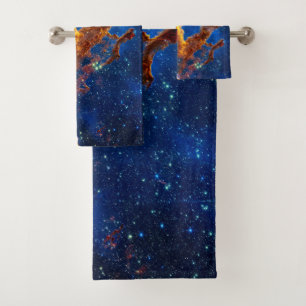 Pillars of Creation - James Webb NIRCam Astronomy Bath Towel Set