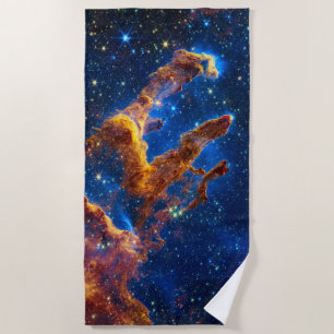 Pillars of Creation - James Webb NIRCam Astronomy Beach Towel