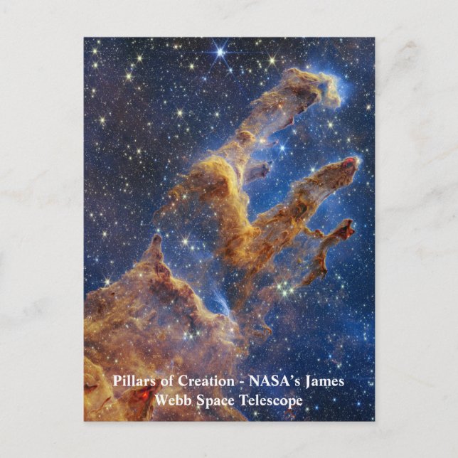 Pillars of Creation James Webb Space Telescope Postcard (Front)