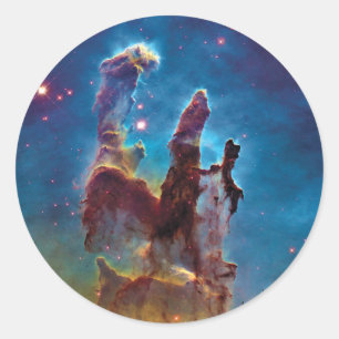 Pillars of Creation M16 Eagle Nebula Space Photo Classic Round Sticker