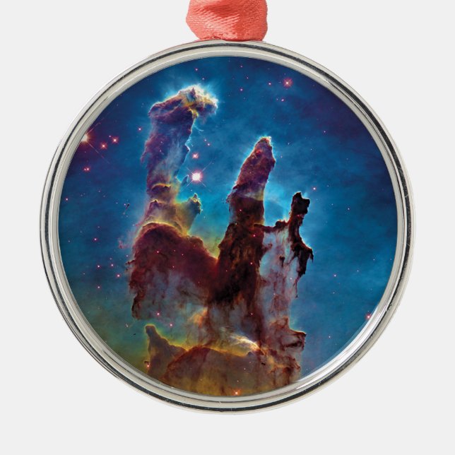 Pillars of Creation M16 Eagle Nebula Space Photo Metal Ornament (Front)