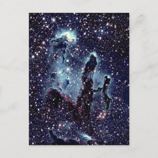 Pillars of Creation Nebula Blue Slate Postcard