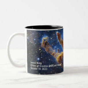 Pillars of Creation (NIRCam Image) James Webb JWST Two-Tone Coffee Mug