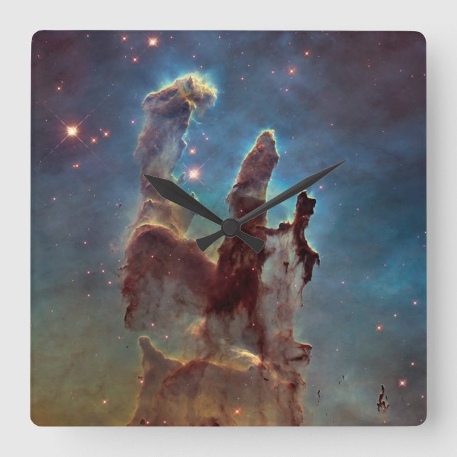 Pillars of creation square wall clock (Front)