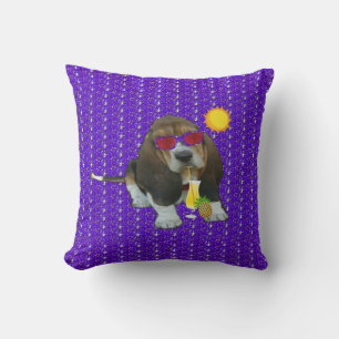 Pillow Baby Basset Hound Summer Time