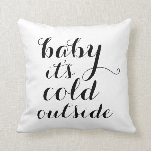Pillow Baby It's Cold Outside - white