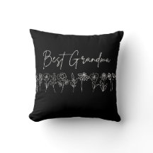 Pillow - Best Grandma Wildflower 