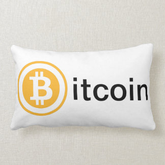 Pillow, bitcoin, cryptocurrency lumbar cushion