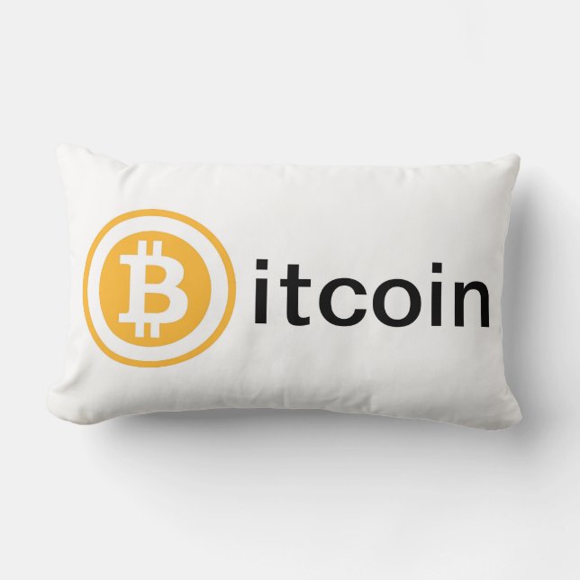 Pillow,  bitcoin,  cryptocurrency lumbar cushion (Front)