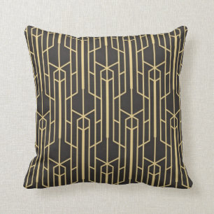 Pillow - Black Gold Art Deco