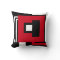 Pillow black, white &red in modern geometric style