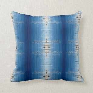 Pillow Blue Water Abstraction Design