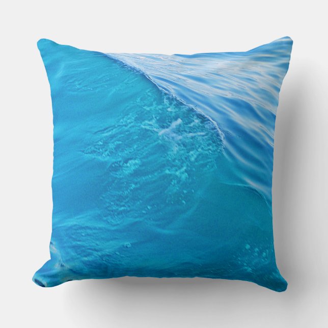 Pillow blue water wave (Front)