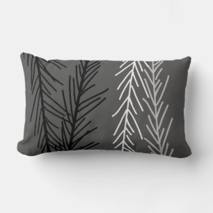 pillow bold black,white grey abstract nature  art