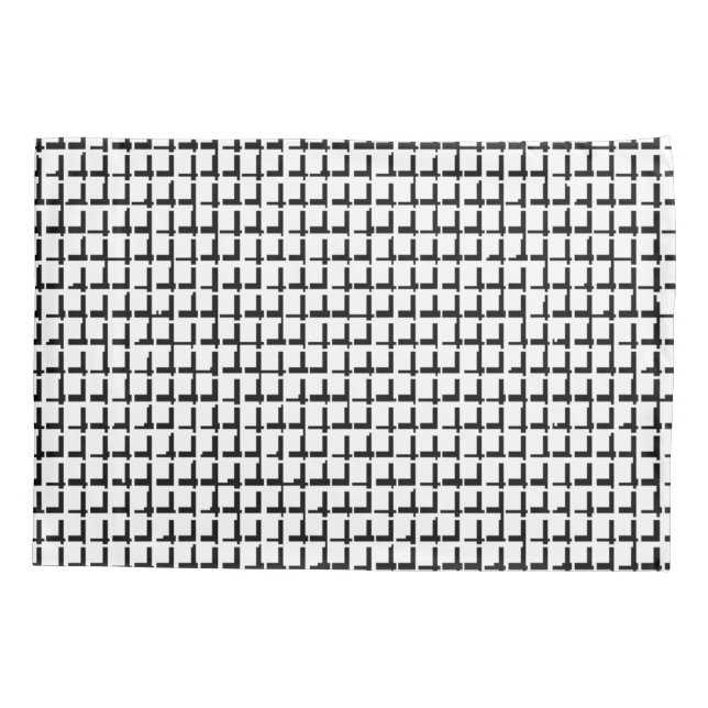 Pillow Case Black and White Squares (Back)