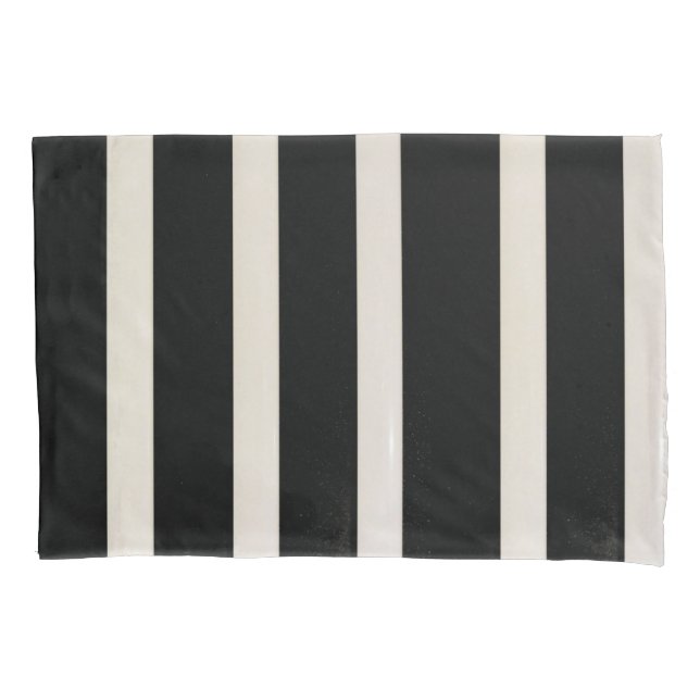 Pillow Case Black and White Stripe (Front)